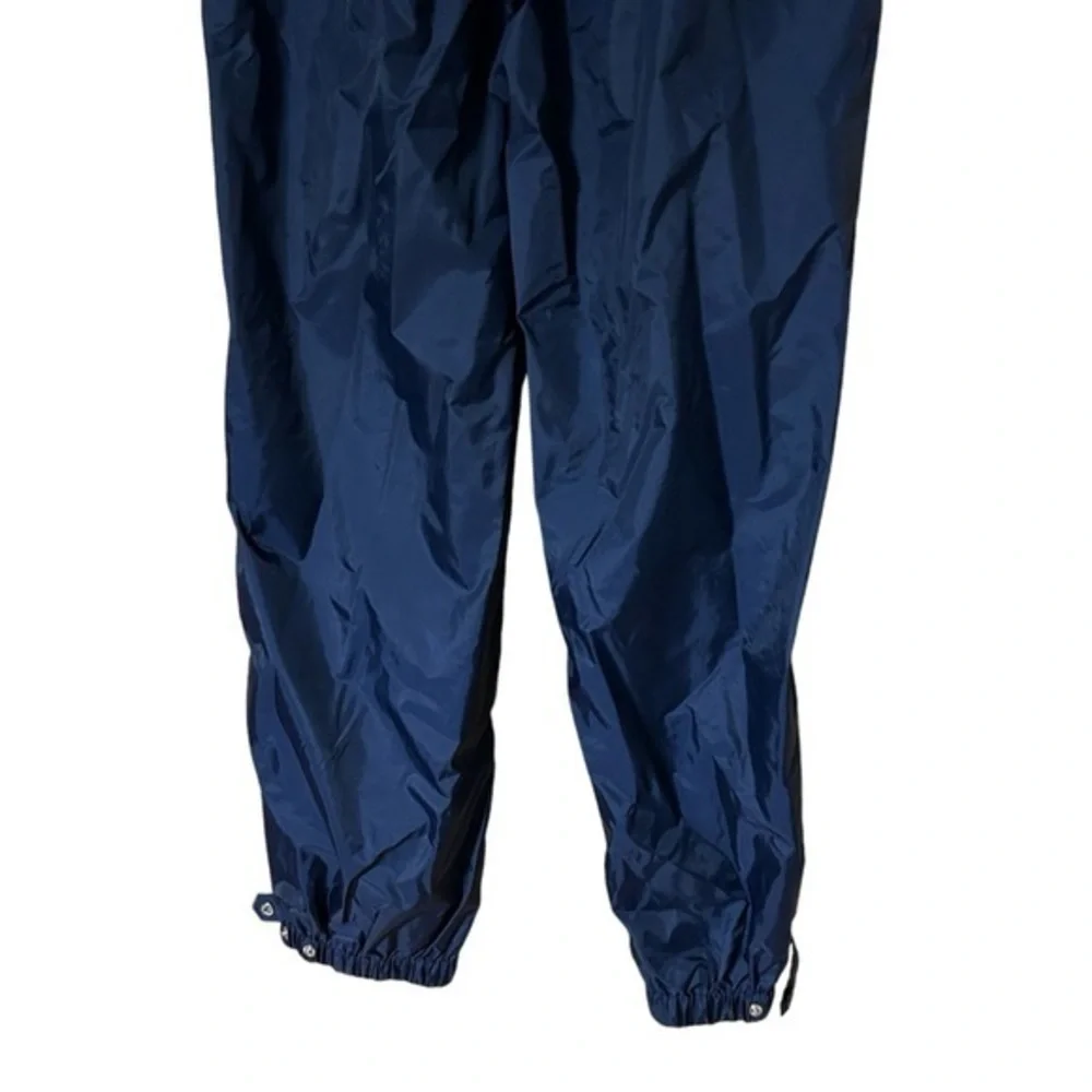 Columbia Women’s Vintage Nylon Track Pants Drawstring Zip Snap Ankle Large‎ Navy